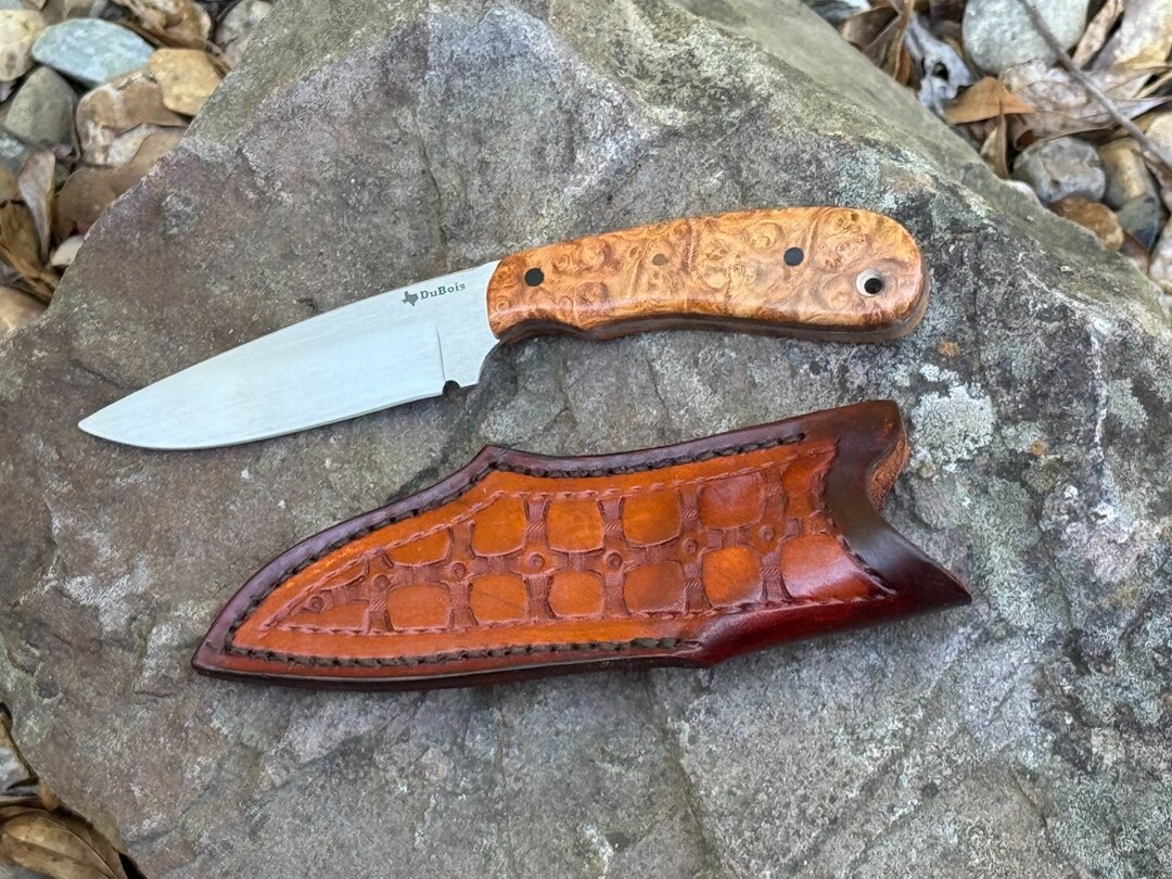 8 1/2" Drop Point Hunter handmade knife No. 114 by Of the Woods Knives