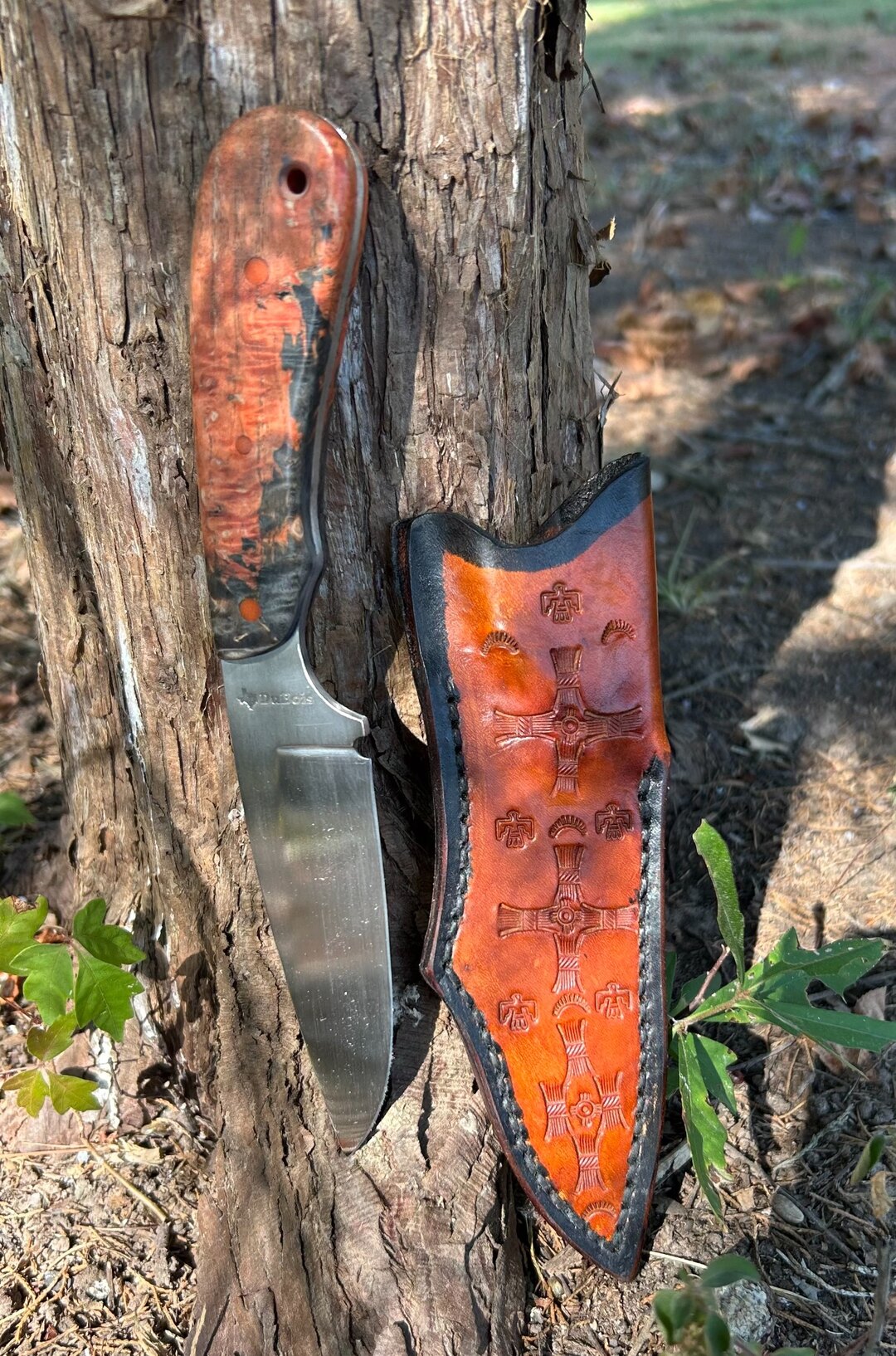 8 3/4" Drop Point Hunter handmade knife No. 100 by Of the Woods Knives